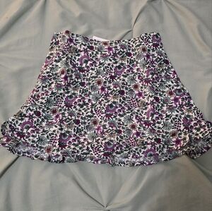 Crewcuts Floral Mini Skirt - Purple and Black Floral